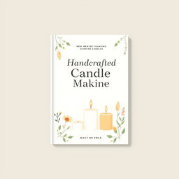 A visually appealing and minimalist e-book cover design focused on handcrafted candle making