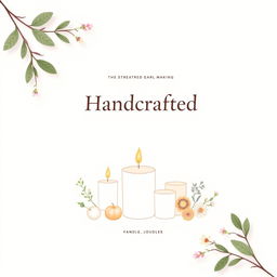 A visually appealing and minimalist e-book cover design focused on handcrafted candle making