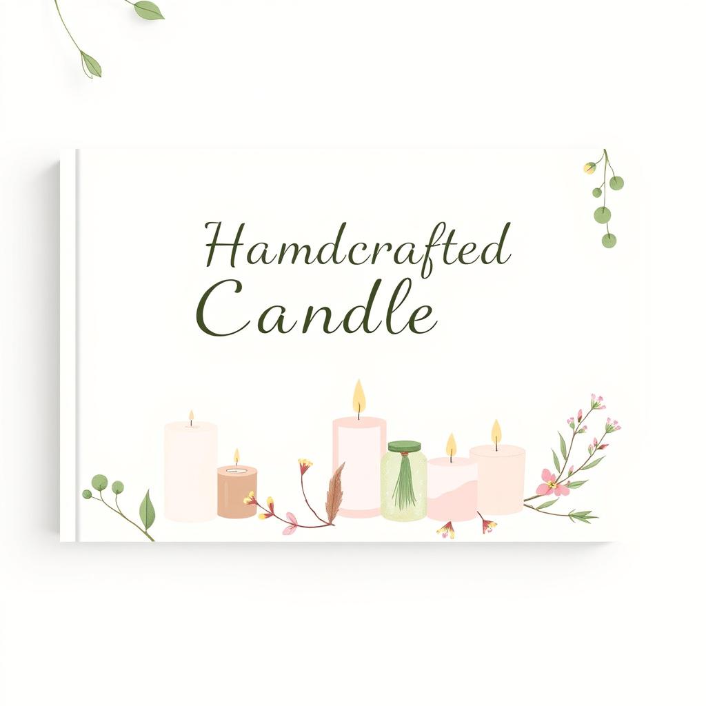 A visually appealing and minimalist e-book cover design focused on handcrafted candle making