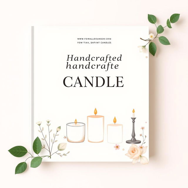 A visually appealing and minimalist e-book cover design focused on handcrafted candle making