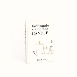 An attractive minimalist e-book cover design about handmade candle making