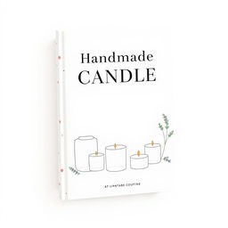 An attractive minimalist e-book cover design about handmade candle making