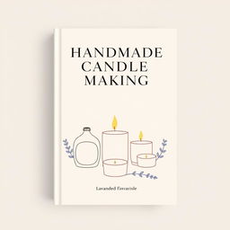 An attractive minimalist e-book cover design about handmade candle making
