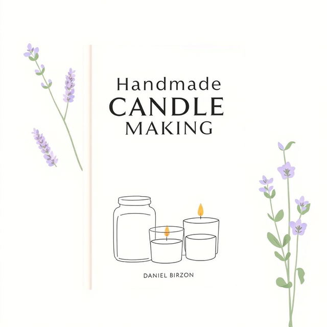 An attractive minimalist e-book cover design about handmade candle making