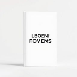 A minimalistic and powerful book cover design featuring a stark, blank white background