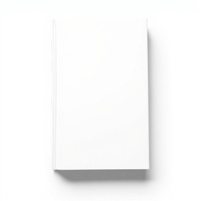 A minimalistic and powerful book cover design featuring a stark, blank white background