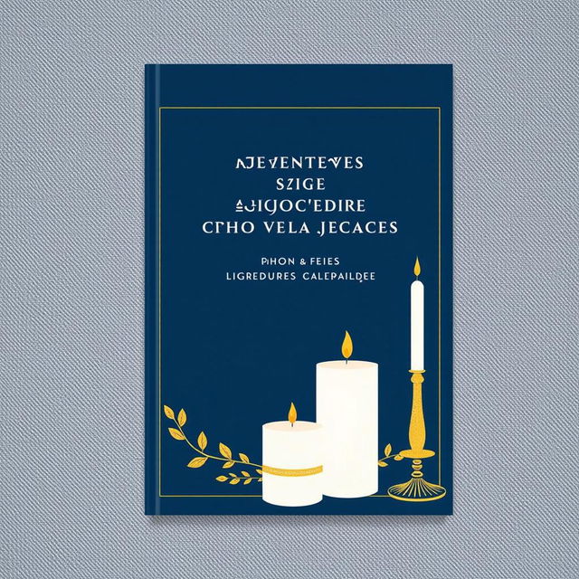 A minimalist and elegant e-book cover design for 'Handmade Candle Making'