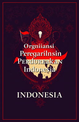 Aesthetic book cover design for a book about the National Movement Organization of Indonesia