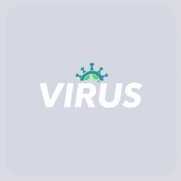 A modern and sleek logo design that incorporates the concept of a virus