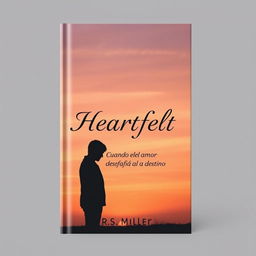 A minimalist book cover featuring a 2D silhouette of a sad man with his head bowed, surrounded by a melancholic sunset