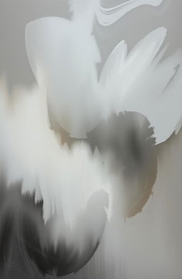 An abstract representation of the theme "I don't love you", using subdued, muted colors like soft grays, dusty blues, and pale browns to evoke a sense of melancholy and introspection