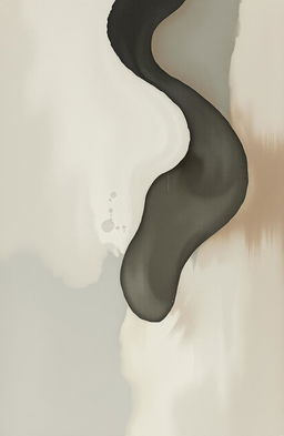 An abstract representation of the theme "I don't love you", using subdued, muted colors like soft grays, dusty blues, and pale browns to evoke a sense of melancholy and introspection