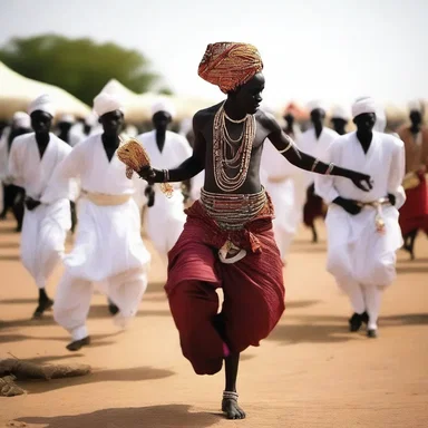 The Chadian people celebrate their religious festivals with traditional dances and music.