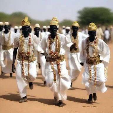The Chadian people celebrate their religious festivals with traditional dances and music.