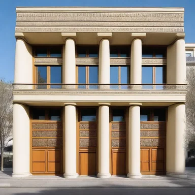 The Chadian embassy building in Paris showcases a unique blend of modern and traditional Chadian architecture.