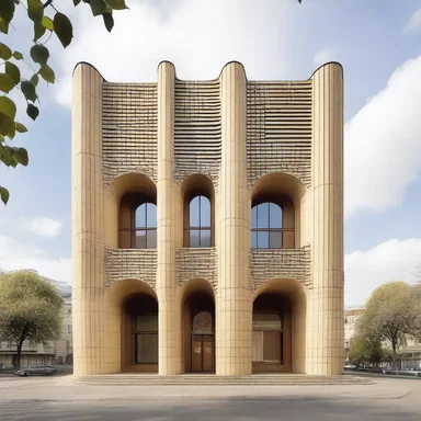 The Chadian embassy building in Paris showcases a unique blend of modern and traditional Chadian architecture.