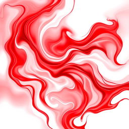 A stunning abstract artwork featuring bold red and white colors, creating an energetic and dynamic composition