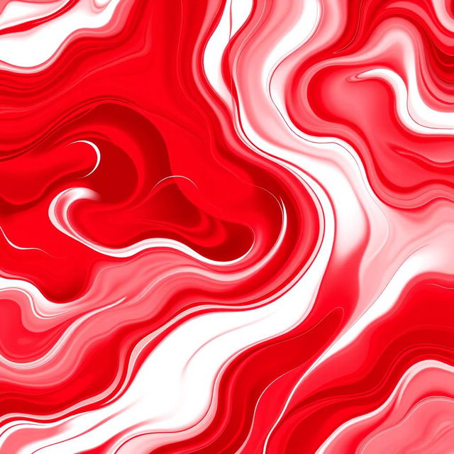 A stunning abstract artwork featuring bold red and white colors, creating an energetic and dynamic composition