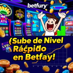 A vibrant and engaging YouTube thumbnail related to Betfury, showcasing a dynamic gaming atmosphere