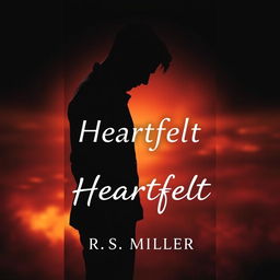 A minimalist book cover featuring the 2D silhouette of an enigmatic and attractive man with his head bowed, enveloped in shadows that suggest mystery and danger