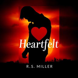 A minimalist book cover featuring a 2D silhouette of an enigmatic and attractive man with his head bowed, wrapped in shadows that suggest mystery and danger