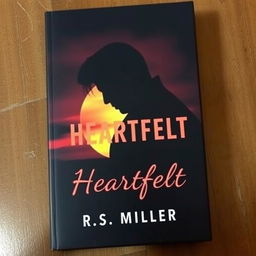 A minimalist book cover featuring a 2D silhouette of an enigmatic and attractive man with his head bowed, wrapped in shadows that suggest mystery and danger