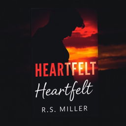 A minimalist book cover featuring a 2D silhouette of an enigmatic and attractive man with his head bowed, wrapped in shadows that suggest mystery and danger