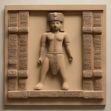 The artist was inspired by chaldean sculptures and incorporated similar motifs into their artwork.
