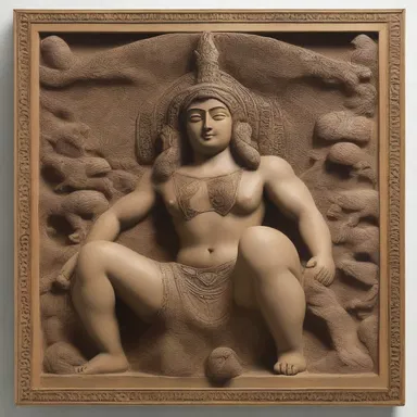 The artist was inspired by chaldean sculptures and incorporated similar motifs into their artwork.