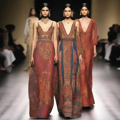The fashion designer showcased a collection inspired by the chaldean culture, featuring intricate patterns and rich colors.