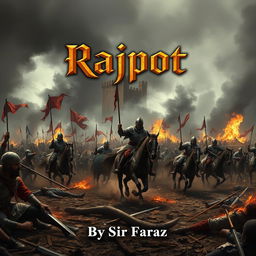 A full-sized, straight-view cover depicting an epic medieval battlefield scene