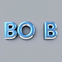 A 3D text rendering of the word 'BOB' in a bold, modern font that closely resembles the small MFA font style