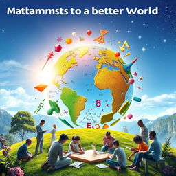 A visually striking and imaginative representation of mathematics contributing to a better world
