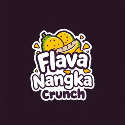 A logo design for a snack product called "Flava Nangka Crunch"