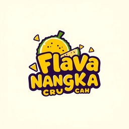A logo design for a snack product called "Flava Nangka Crunch"