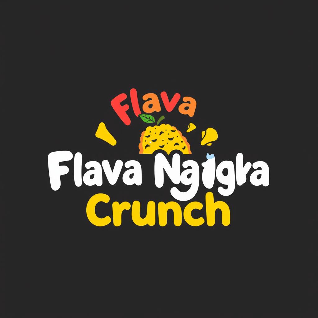 A logo design for a snack product called "Flava Nangka Crunch"