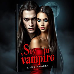 A captivating book cover for a story titled 'Soy tu vampiro'