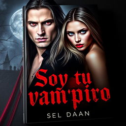 A captivating book cover for a story titled 'Soy tu vampiro'
