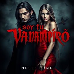 A striking cover design for a story titled 'Soy tu vampiro'