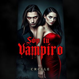 A striking cover design for a story titled 'Soy tu vampiro'