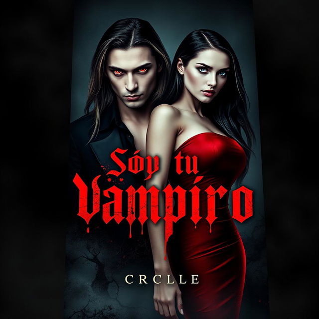 A striking cover design for a story titled 'Soy tu vampiro'