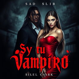 A striking cover design for a story titled 'Soy tu vampiro'