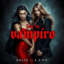 An enchanting cover design for a story titled 'Soy tu vampiro'