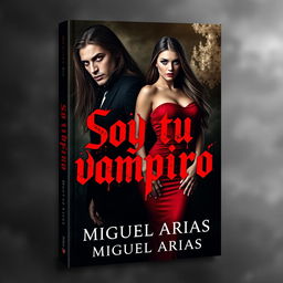 A stunning book cover design for a story titled 'Soy tu vampiro' by Miguel Arias