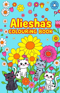 A vibrant and cheerful coloring book cover featuring a whimsical design