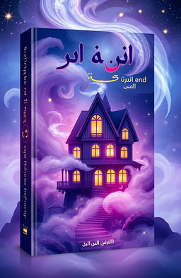 A captivating book cover design for a novel titled "هاوس لا تنتهي" by the author أسية خي