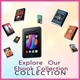 A vibrant and inviting eBook shop banner featuring a modern, sleek design