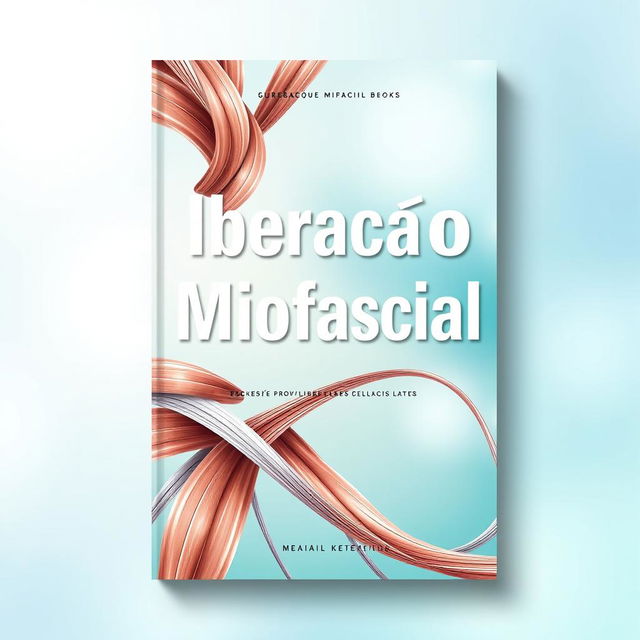 A stylish and professional book cover design for a physiotherapy book titled "Liberação Miofascial"