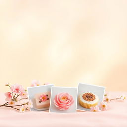 A beautiful and simple sweet background featuring soft pastel colors, gently blended together to create a soothing atmosphere