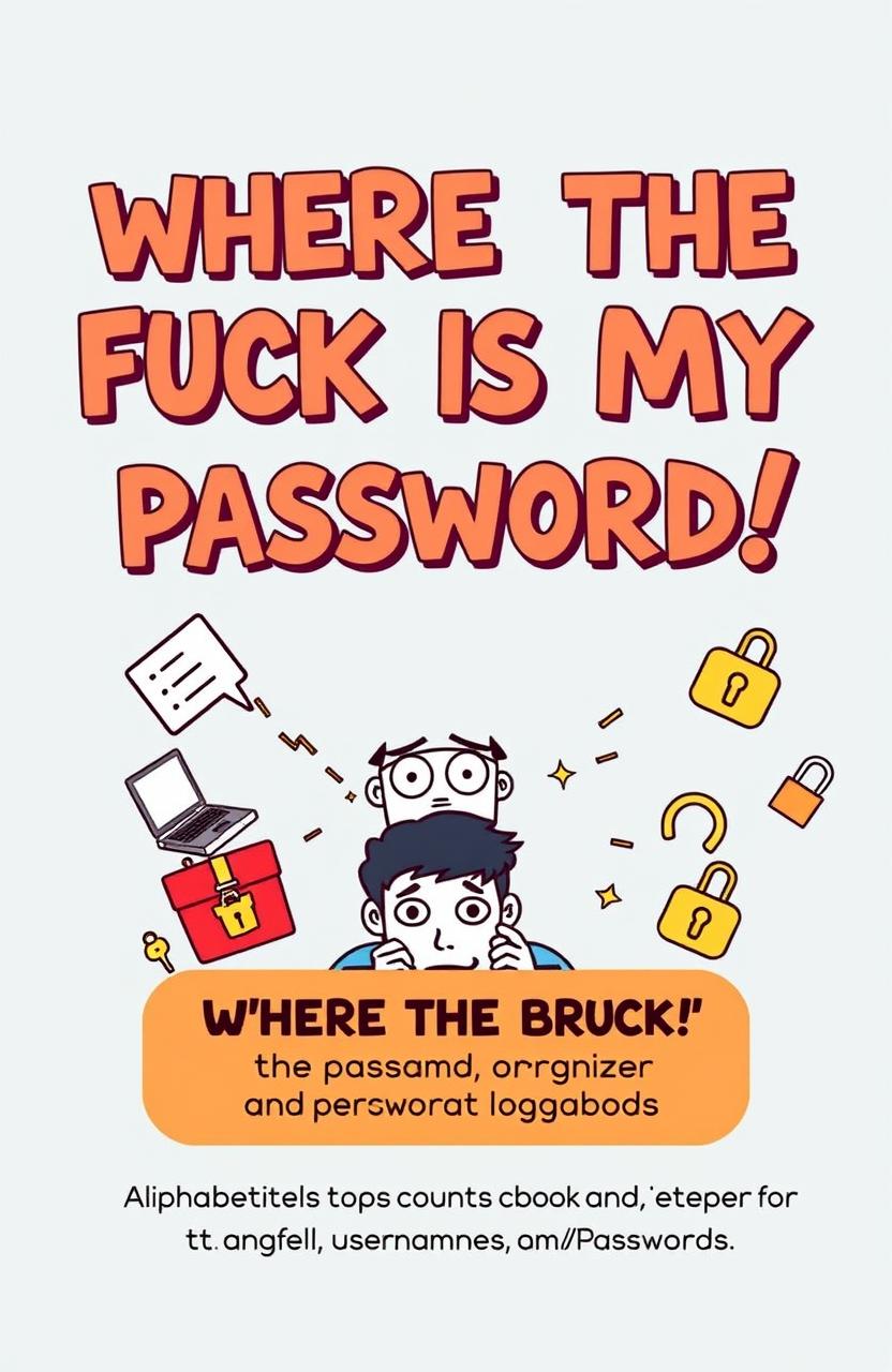 A humorous and practical design for a password logbook cover